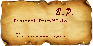 Bisztrai Petrónia névjegykártya